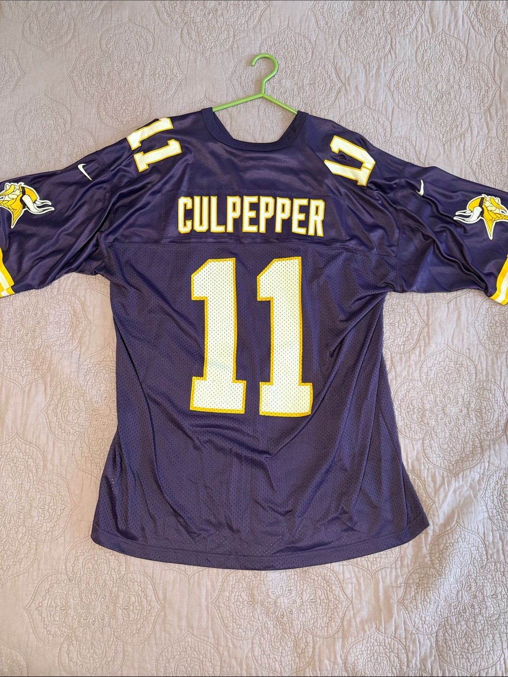 Nike Purple and Yellow Culpepper #11 Minnesota Vikings Jersey